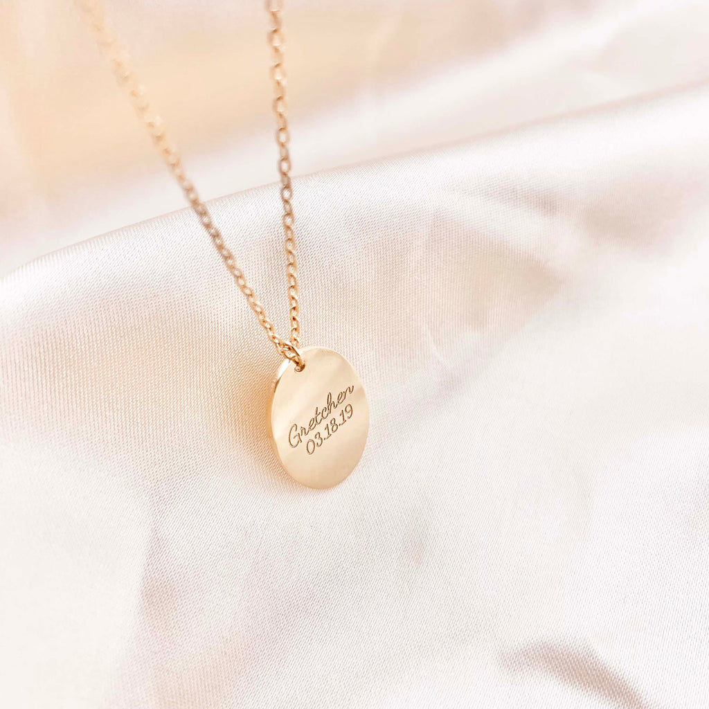 Oval fingerprint Necklace