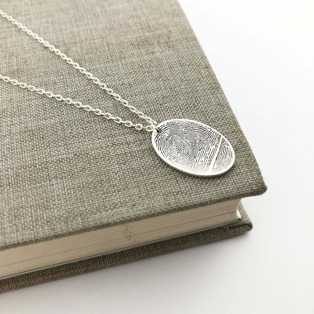 Oval fingerprint Necklace