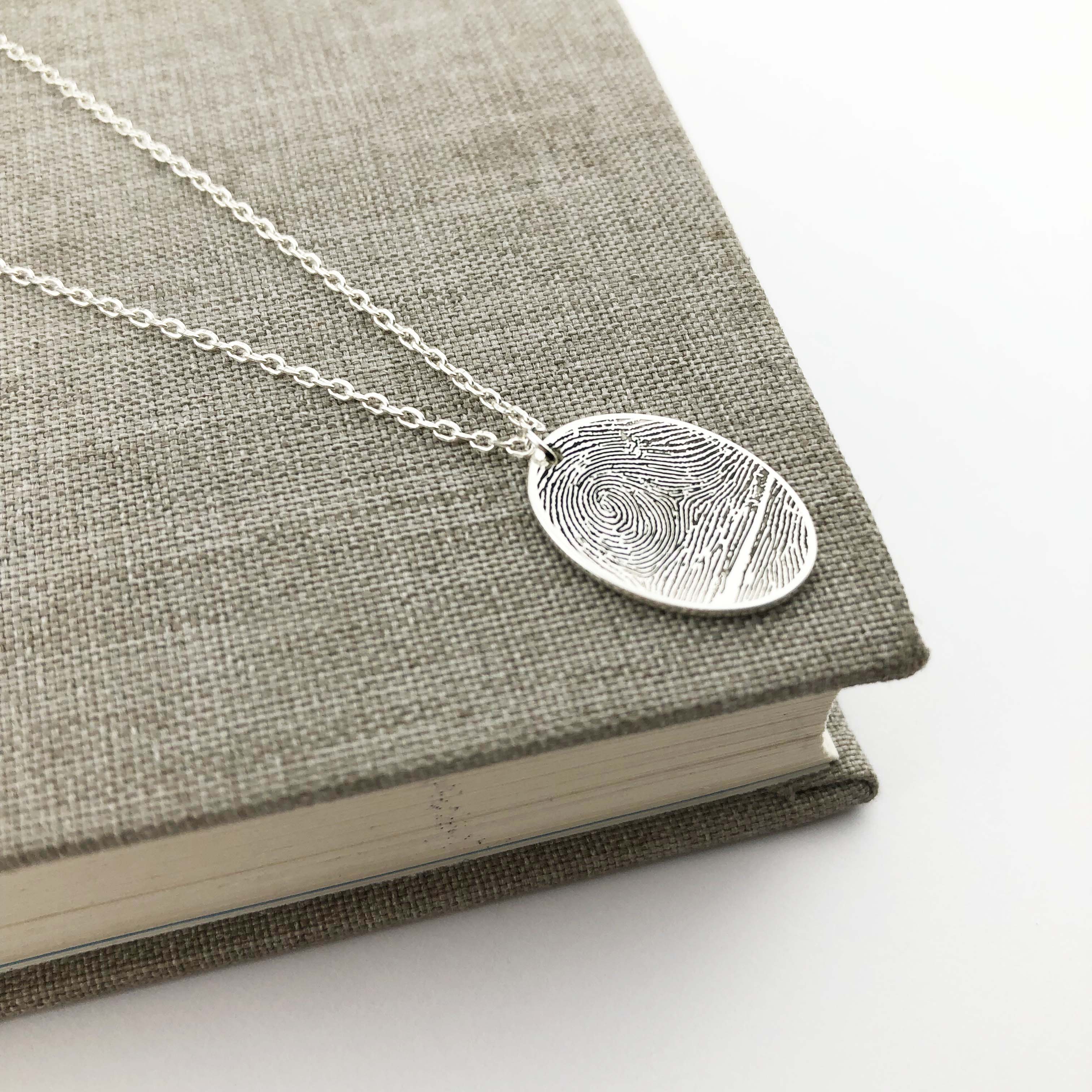 Oval fingerprint Necklace